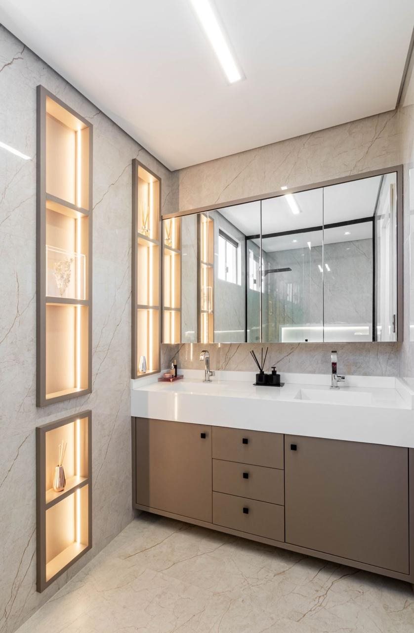 Lavabo e banho social da NG Engenharia